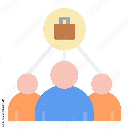 Executive Team icon vector image. Can be used for Human Resource.