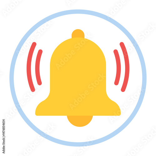 Bell icon vector image. Can be used for Nursing Home.