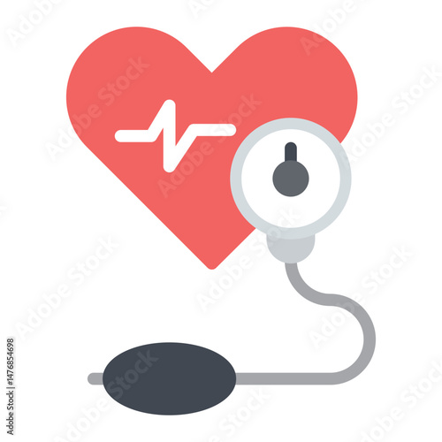 Blood Pressure icon vector image. Can be used for Nursing Home.