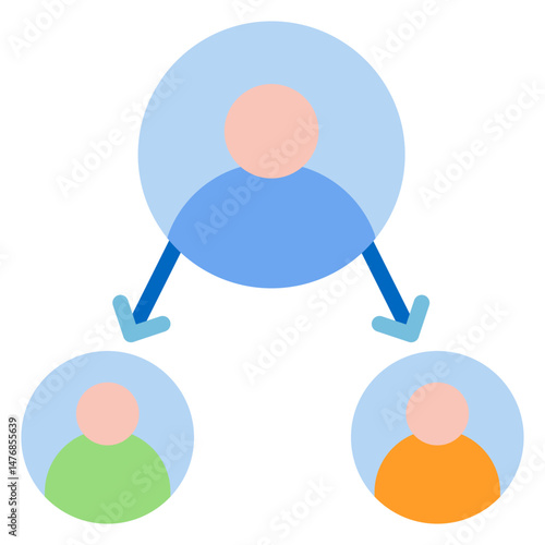 Delegation icon vector image. Can be used for Staff Management.