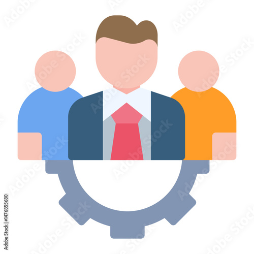 Employee Productivity icon vector image. Can be used for Staff Management.