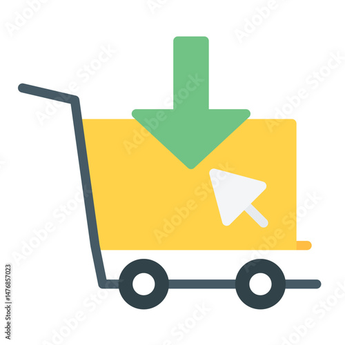 Cart Order icon vector image. Can be used for Ecommerce Store.