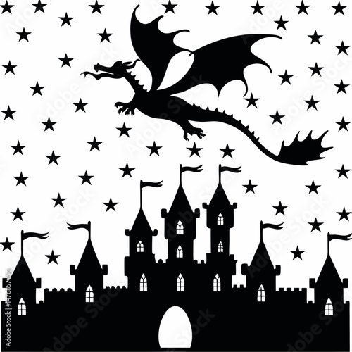 A spooky Halloween night shows a dark silhouette of a haunted castle under the moon with bats flying around, embodying the scary holiday