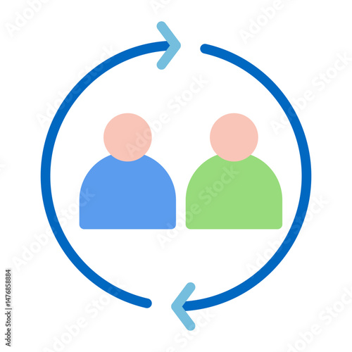 Team Synergy icon vector image. Can be used for Teamwork.