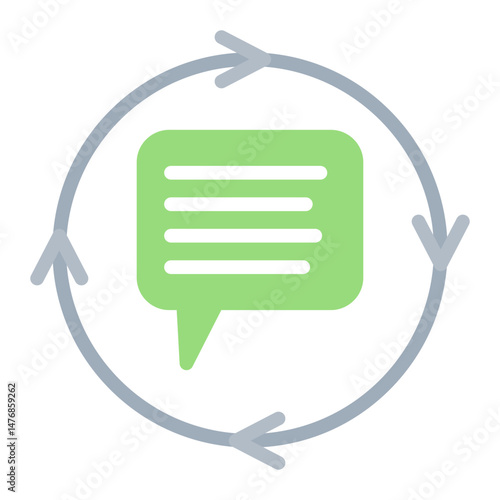 Feedback Loop icon vector image. Can be used for Project Assesment.