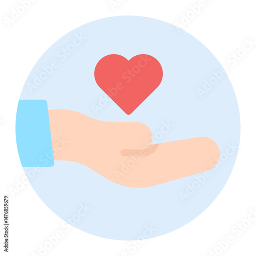 Caring Circle icon vector image. Can be used for Charity.