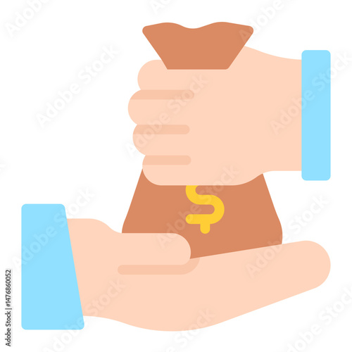 Financial Support icon vector image. Can be used for Charity.
