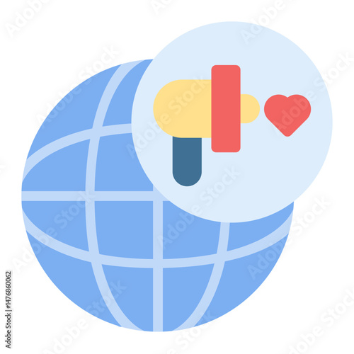 Global Outreach icon vector image. Can be used for Charity.
