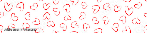 Red heart seamless pattern