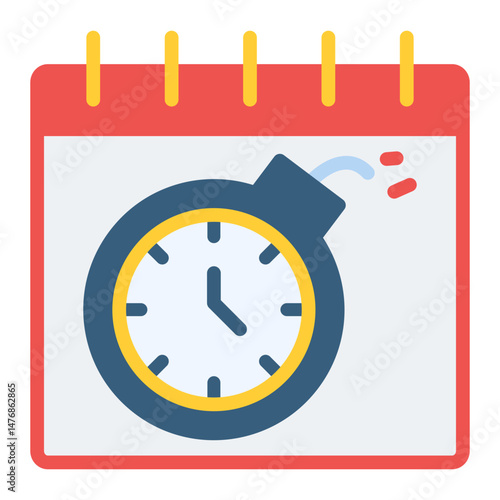 Deadlines icon vector image. Can be used for Action Plan.