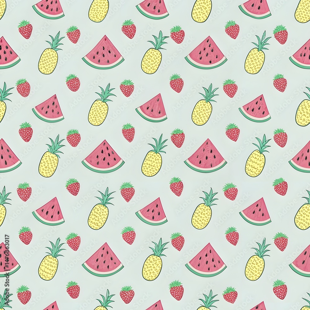 Seamless pattern illustration design with cute holiday decoration elements for wallpaper Seamless pattern illustration design with cute holiday decoration elements for wallpaper