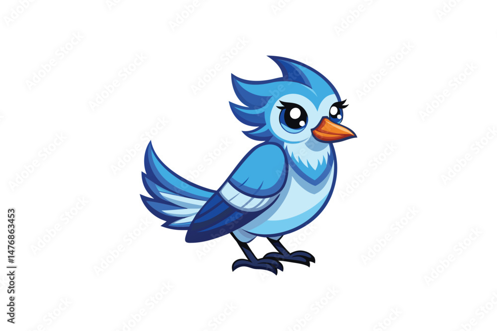 Fototapeta premium cute blue bird colorful Vector