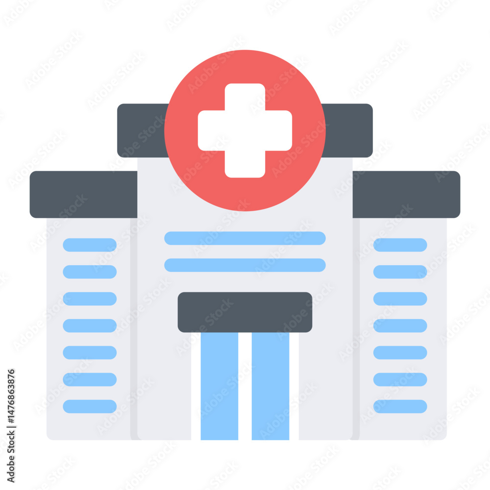 Obraz premium Hospital icon vector image. Can be used for Public Utilities.