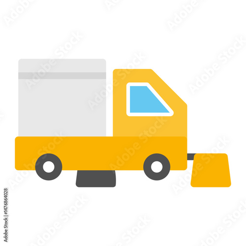 Street Sweeping icon vector image. Can be used for Public Utilities.