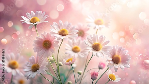 Delicate Daisies in a Pastel Dream