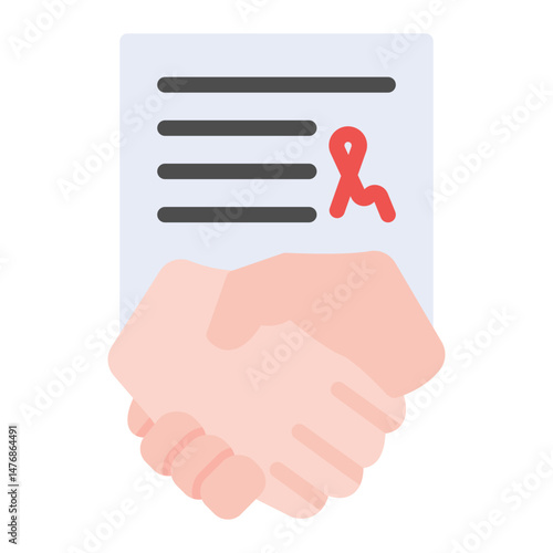 Loan Agreement icon vector image. Can be used for Loan.