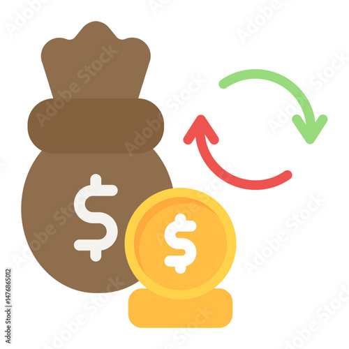 Loan Transfer icon vector image. Can be used for Loan.