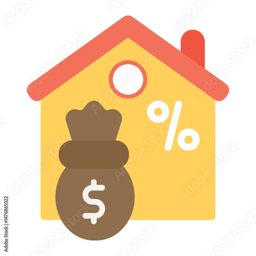 Mortgage icon vector image. Can be used for Loan.