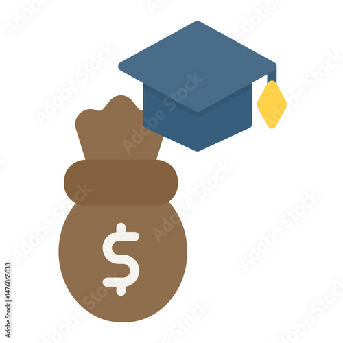 Student Loan icon vector image. Can be used for Loan.