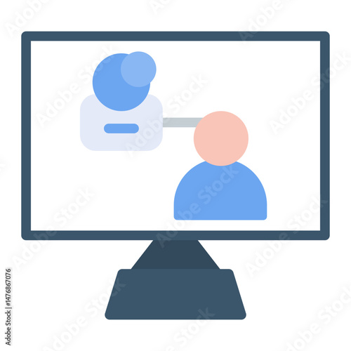 Remote Training icon vector image. Can be used for Remote Working.