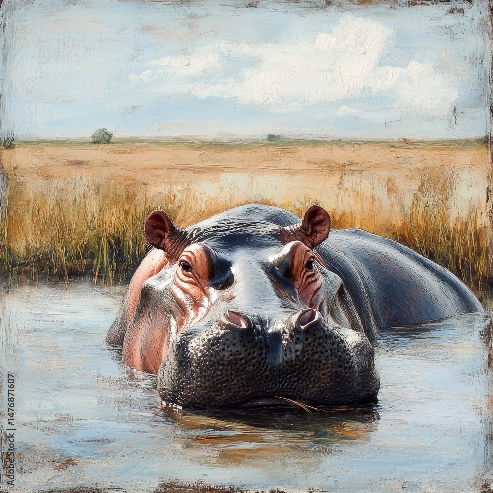 Fototapeta premium Hippos @ Serengeti