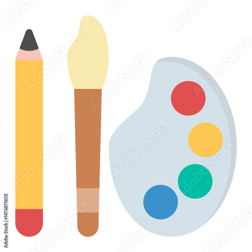 Arts and Crafts icon vector image. Can be used for Daycare.