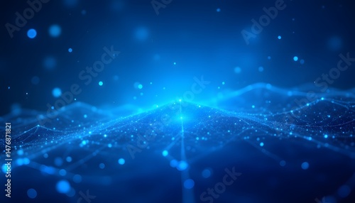 A mesmerizing expanse of sapphire and cerulean hues blends seamlessly, forming an ethereal backdrop