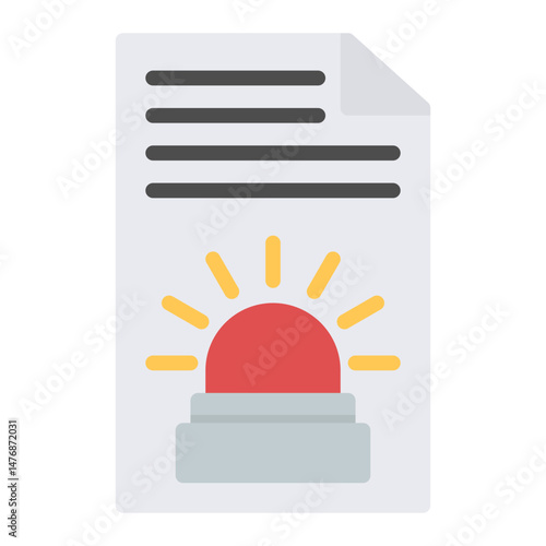 Emergency Procedures icon vector image. Can be used for Daycare.