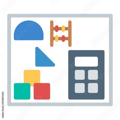 Numeracy Skills icon vector image. Can be used for Daycare.