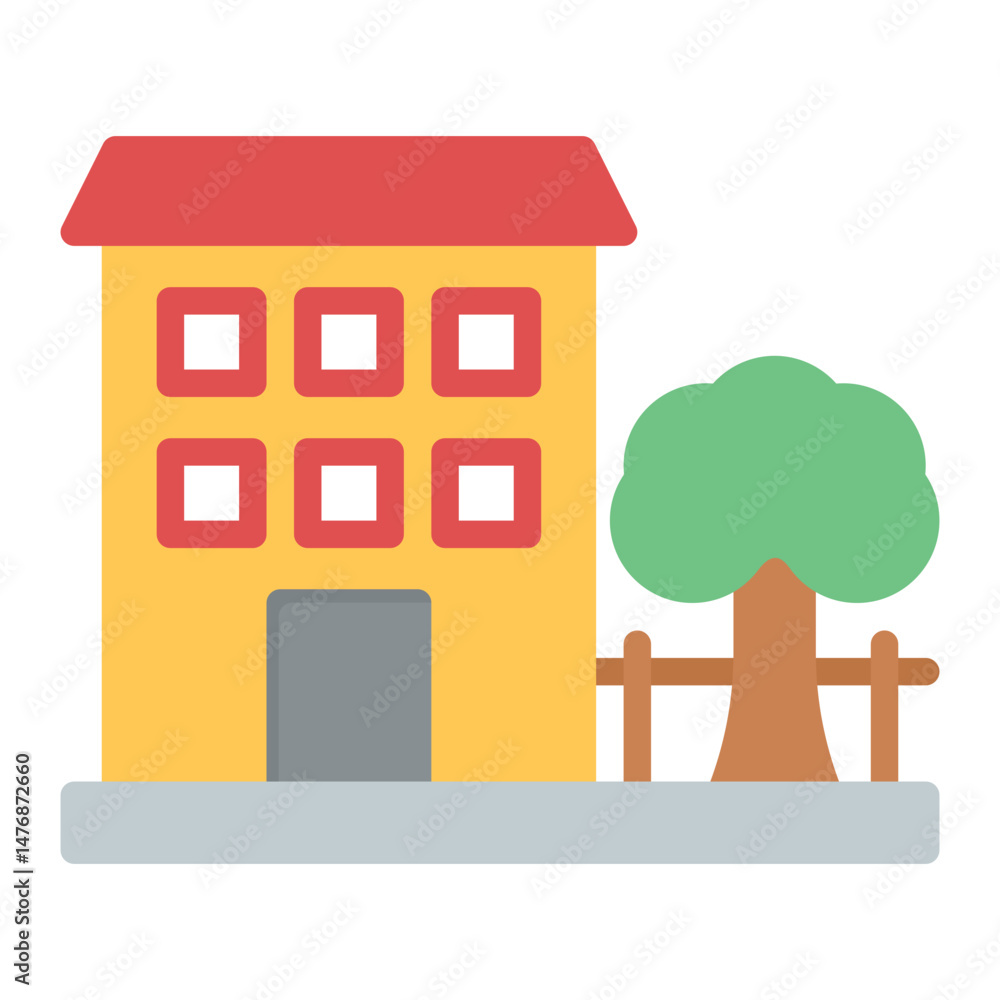 Fototapeta premium Preschool icon vector image. Can be used for Daycare.