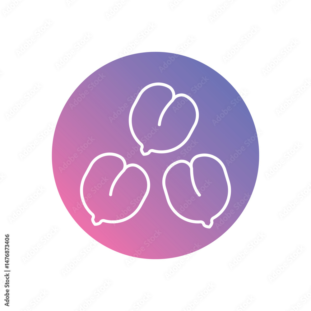 Chickpeas vector icons stock illustration Chickpeas vector icons stock illustration