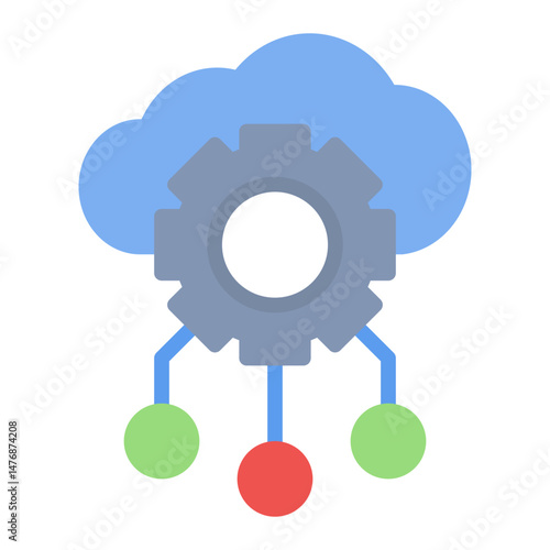 Cloud Services icon vector image. Can be used for Professional Services.