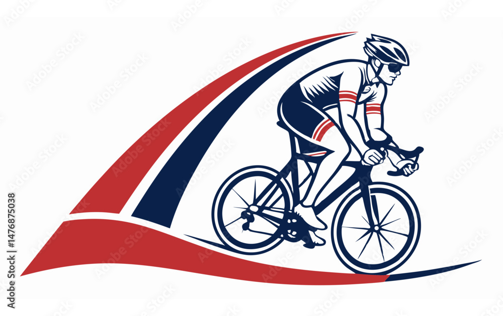 Fototapeta premium bike racers logo with new look and design 