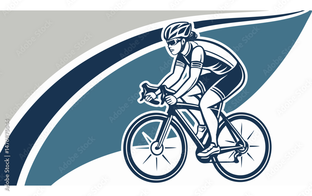 Fototapeta premium bike racers logo with new look and design 