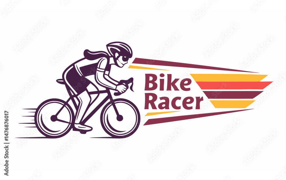 Fototapeta premium bike racers logo with new look and design
