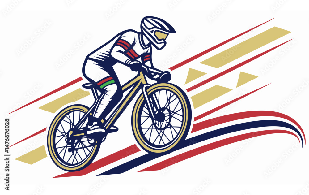 Fototapeta premium bike racers logo with new look and design 