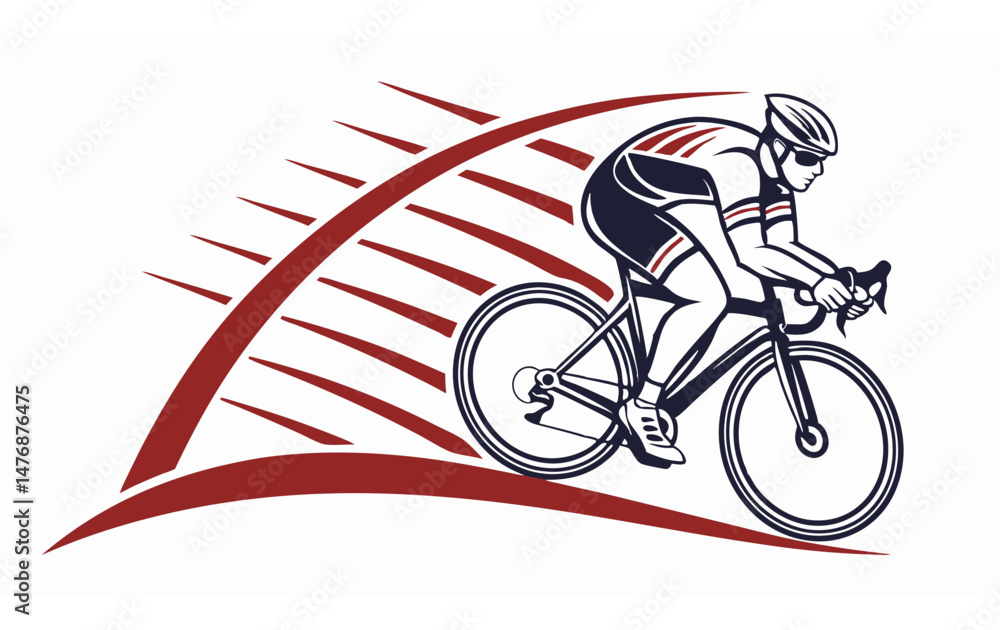 Fototapeta premium bike racers logo with new look and design