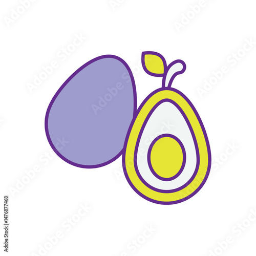 Avocado vector icons stock illustration