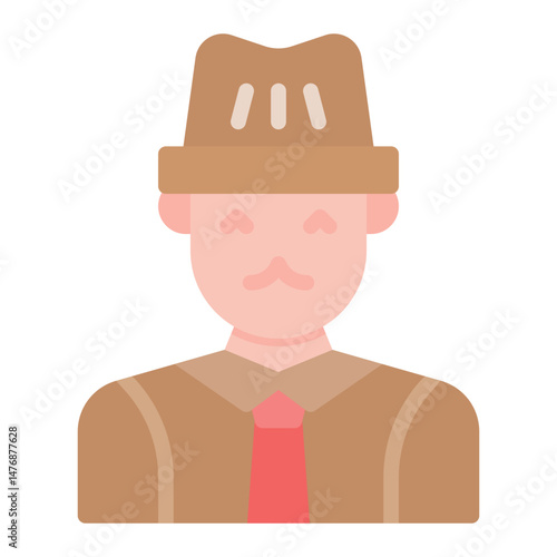 Noir icon vector image. Can be used for Movie Genres.
