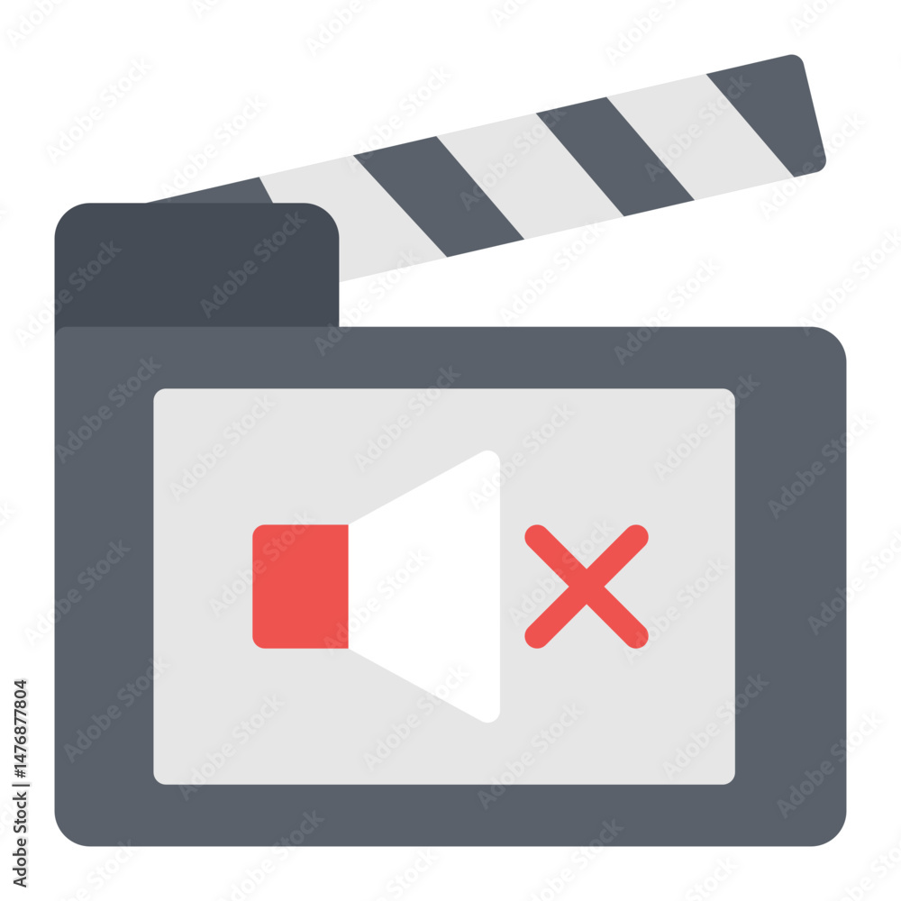 Fototapeta premium Silent Film icon vector image. Can be used for Movie Genres.