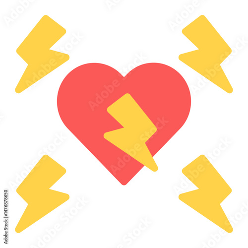 Heart Attack icon vector image. Can be used for Cardiology.