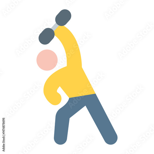 Exercise icon vector image. Can be used for Cardiology.