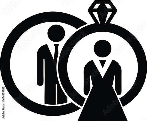 fiance vector icon.