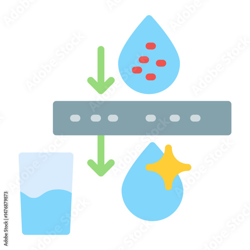 Desalination icon vector image. Can be used for Water Treatment.
