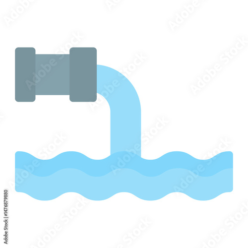 Discharge icon vector image. Can be used for Water Treatment.