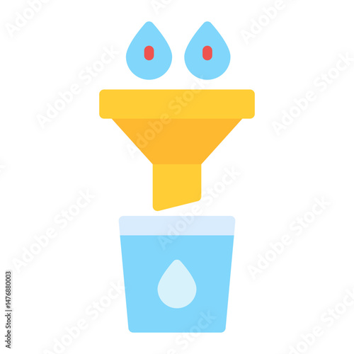 Filtration icon vector image. Can be used for Water Treatment.