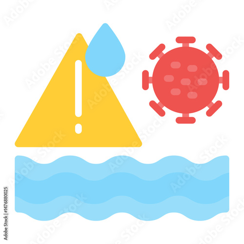 Hazardous Waste icon vector image. Can be used for Water Treatment.