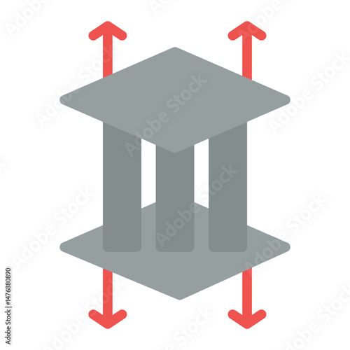 Layer Adhesion icon vector image. Can be used for Additive Maufacturing.