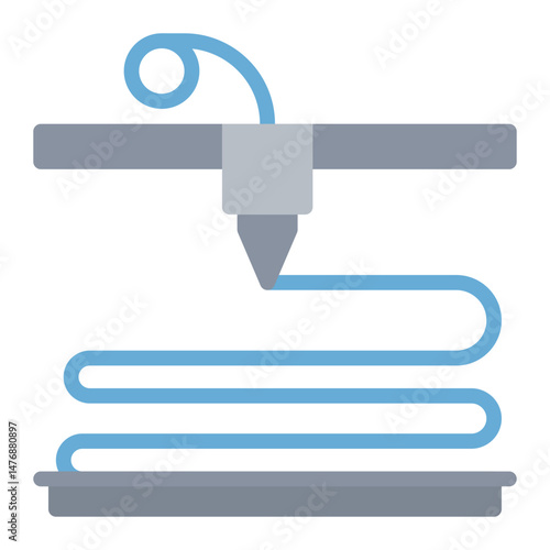 Fused Filament Fabrication icon vector image. Can be used for Additive Maufacturing.