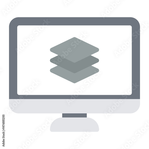 Slicer Software icon vector image. Can be used for Additive Maufacturing.